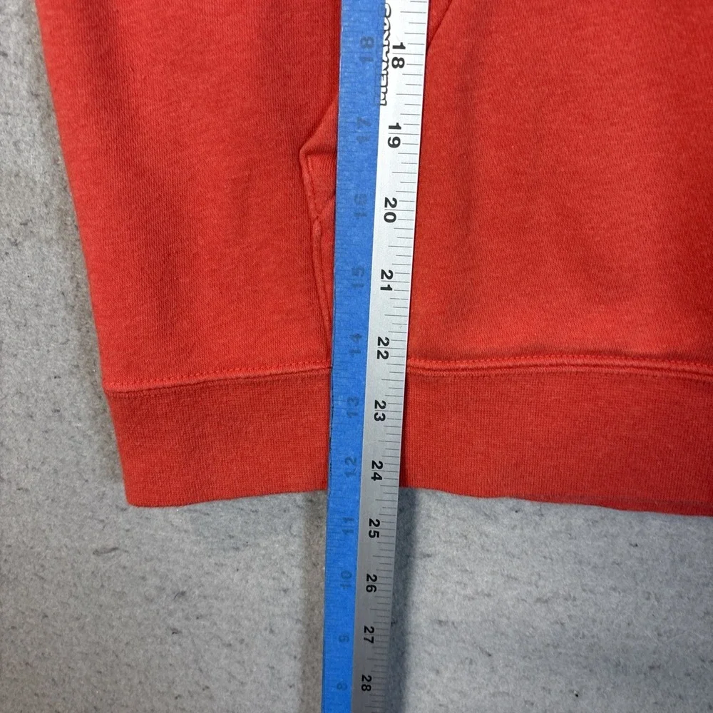 Nike w/ Swoosh Logo‎ Women Large Orange Quarter Zip Hooded Sweatshirt